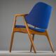 Armchair in Blue and Teak by Alf Svensson for Dux, 1960s