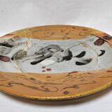 Assiette contemporaine en grès émaillée