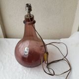 Pied de lampe verre bullé