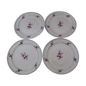 4 assiettes plates en