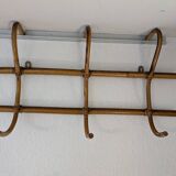Vintage Rattan Wall Coat Rack