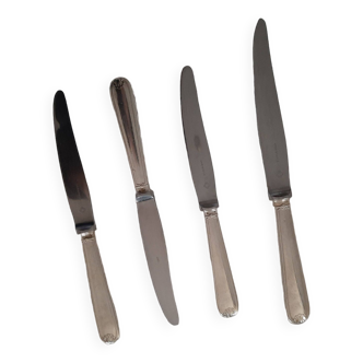 Lot 4 couteaux ancien Christofle modèle coquille