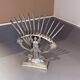 Rare Antique Art Nouveau Knife Set, Silver Plated 12 Fruit Knifes & Decor Stand