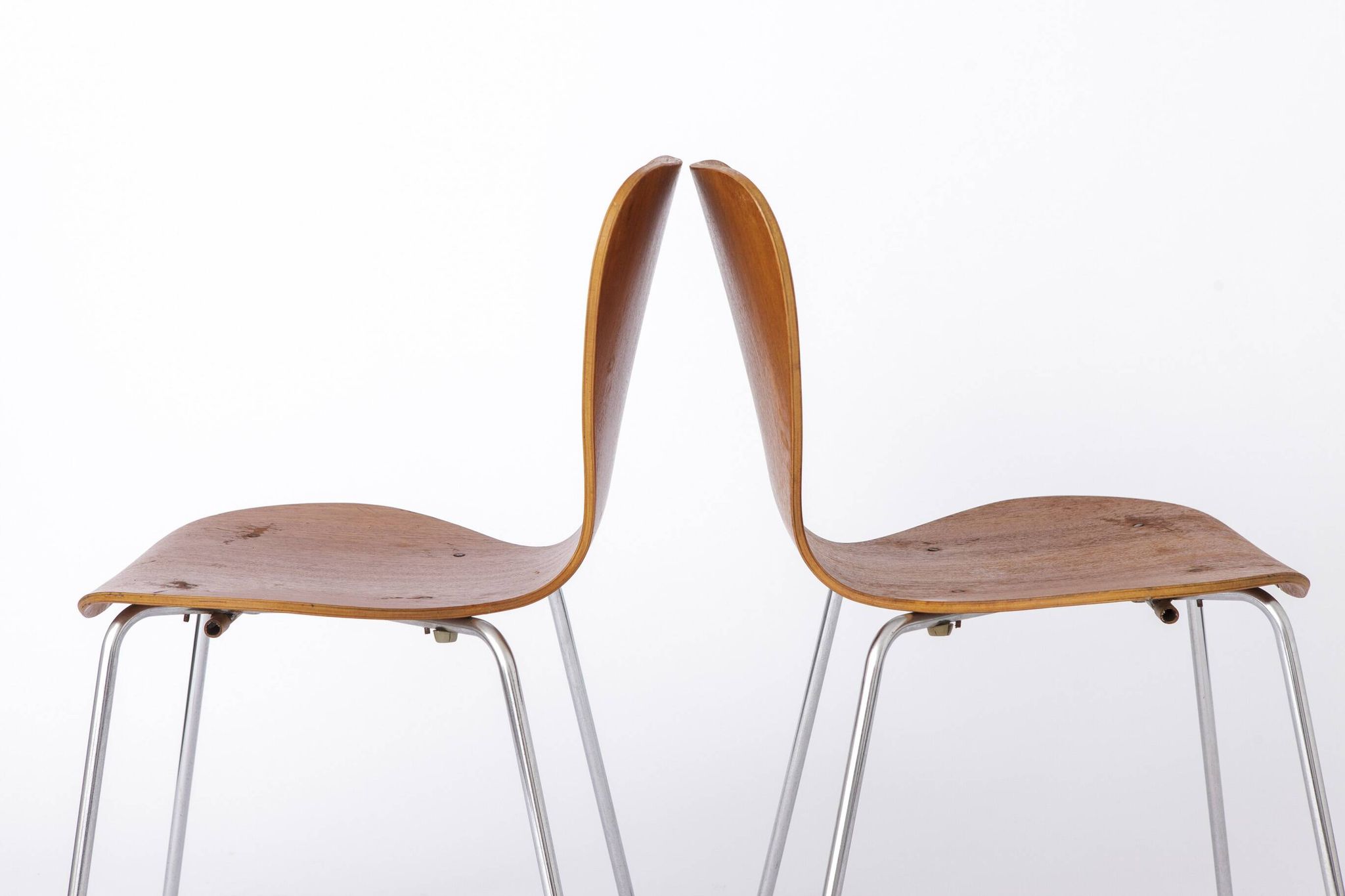 Set of 6 Vintage Stacking Chairs, 1960s, Teak - German Design