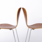 Set of 6 Vintage Stacking Chairs, 1960s, Teak - German Design