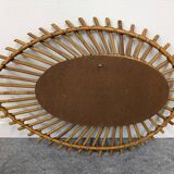 Rattan eye mirror from the 50s/60s