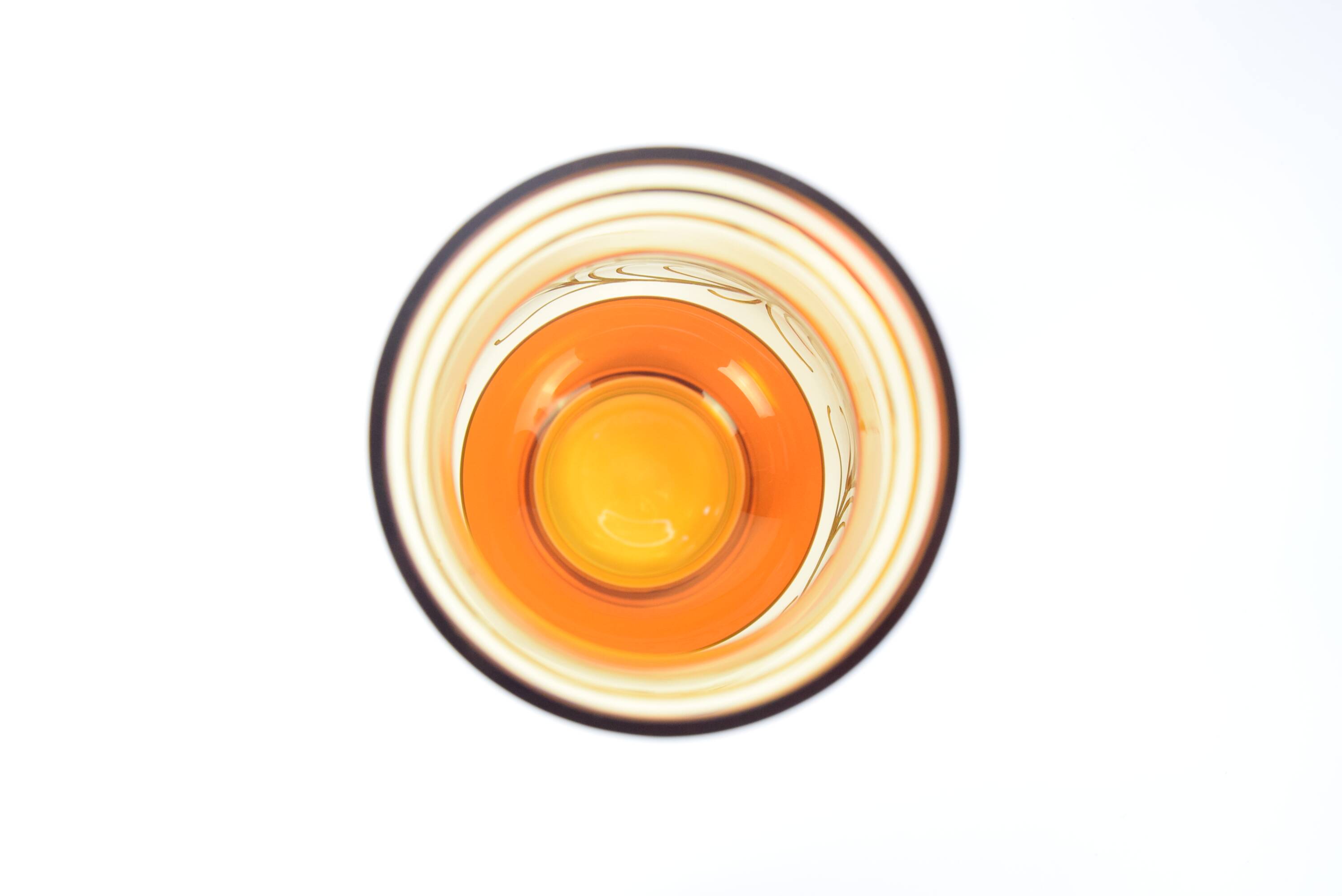 Egermann Czech crystal vase Bohemia Hand painted, gilded, circa 1980s.