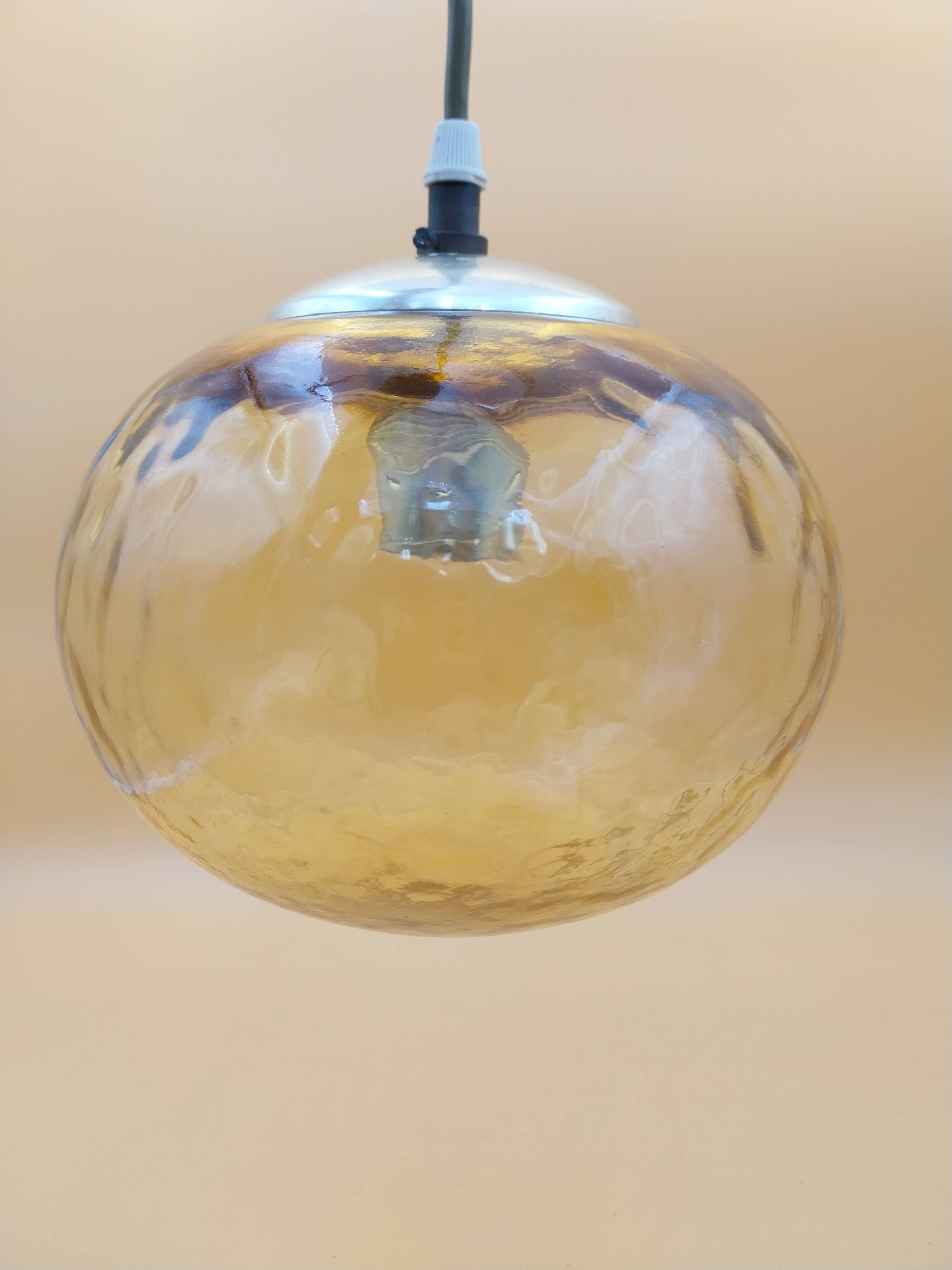 Suspension Parscot Globe amber