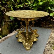 Large brass fruit bowl in Neo-Renaissance style