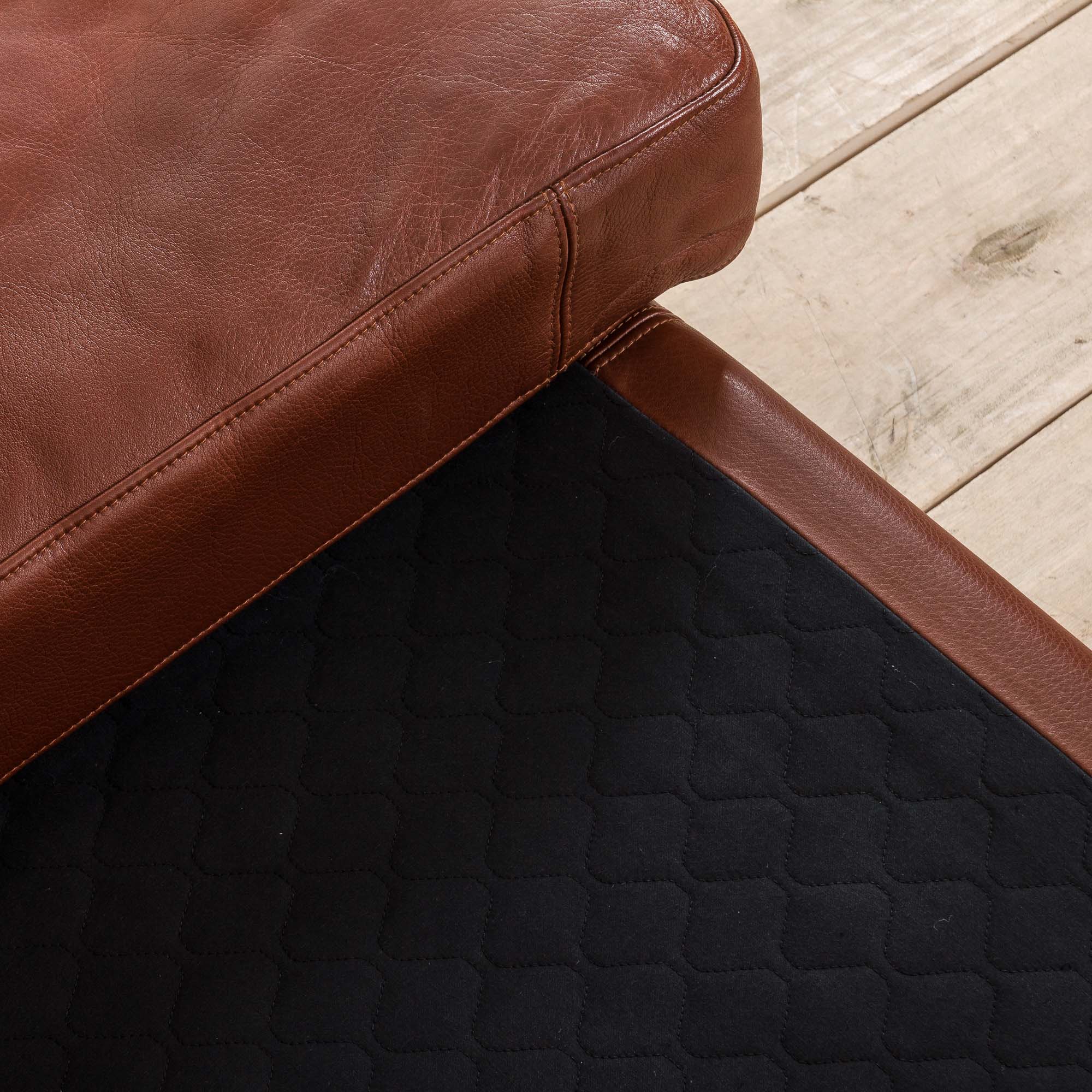 Brown aniline leather sofa, 1970/80s