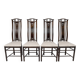 Quatre fauteuils de salle à manger italiens Giorgetti « Gallery », années 1980