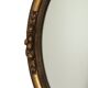 French Oval Gold Baroque-Style Mirror with Roses 58cm