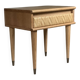 Table de Chevet vintage en chêne et rotin
