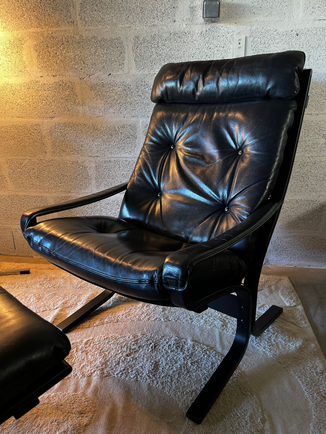 Scandinavian leather armchair