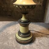 Brass and painted brass lamp