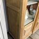 Pickled oak display bookcase