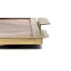 Hollywood regency brass and leaves resin tray, Montagnani Firenze Italy 1970s