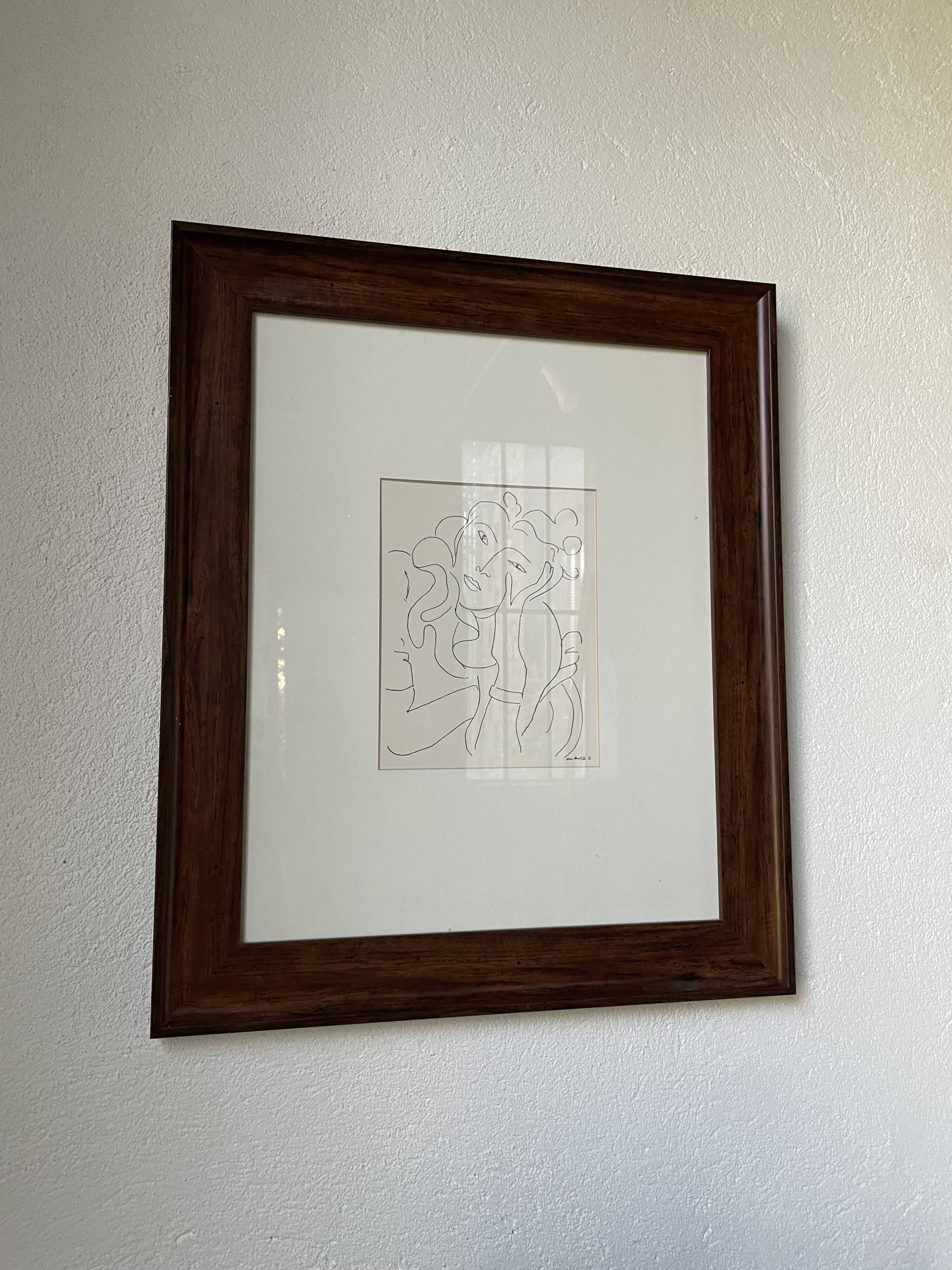 Henri Matisse vellum screenprint framed by King McGraw