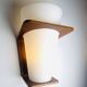 Nx41 Wood And Curved Glass Wall Lamps By Louis Kalff For Philips, The Netherlands 1950S
