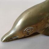 Patinated brass dolphin