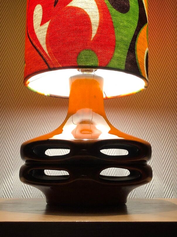 Lampe space age Devil céramique Stein - vintage Germany 70s