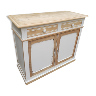 Buffet parisien blanc et bois thuileries