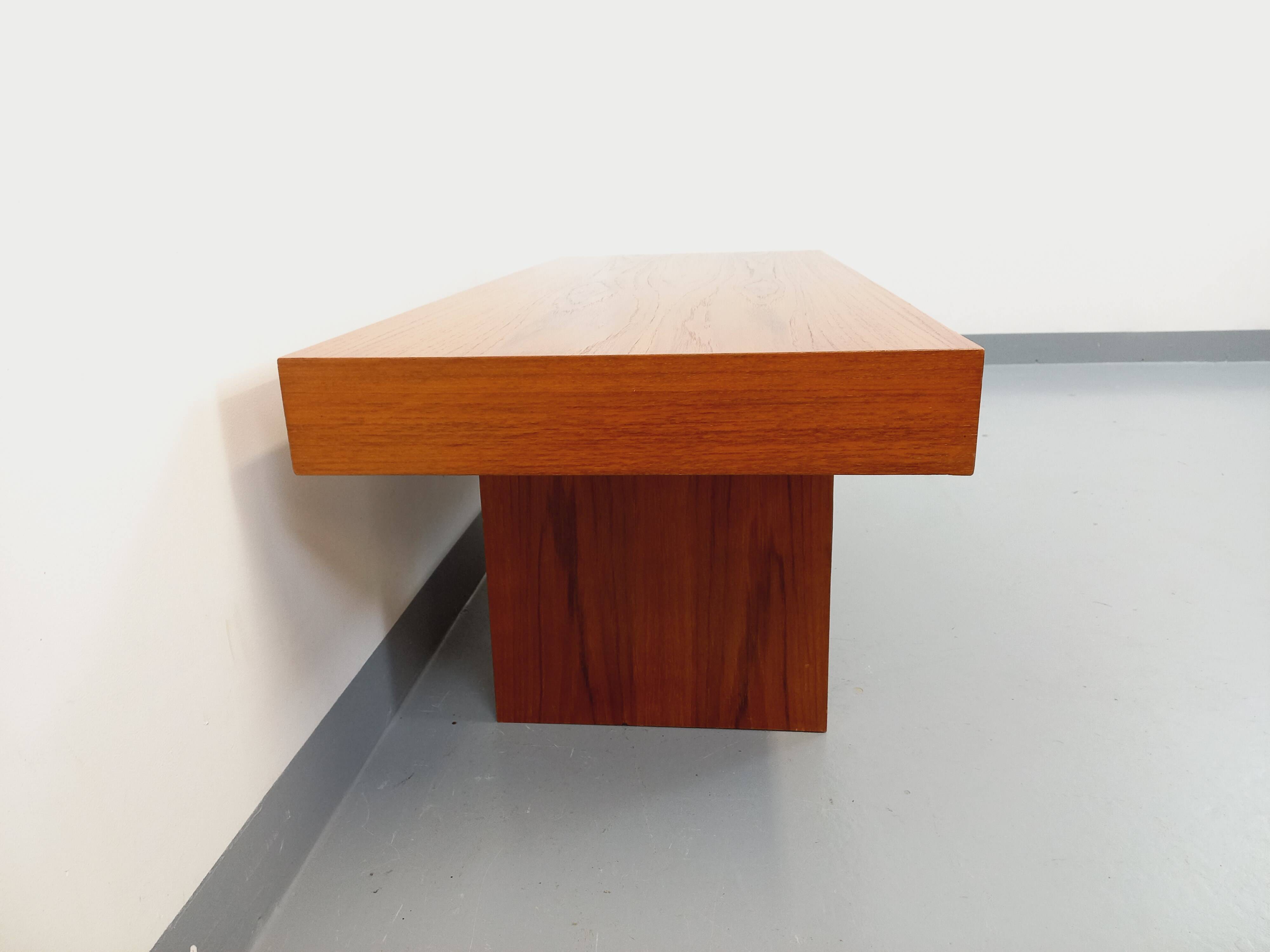 Vintage modernist teak coffee table from the 60s
