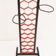 Porte-plantes porte-pots jardiniere vintage 1960 en metal noir & rouge 60s