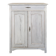 Small buffet with two doors and one drawer in white patinated wood.