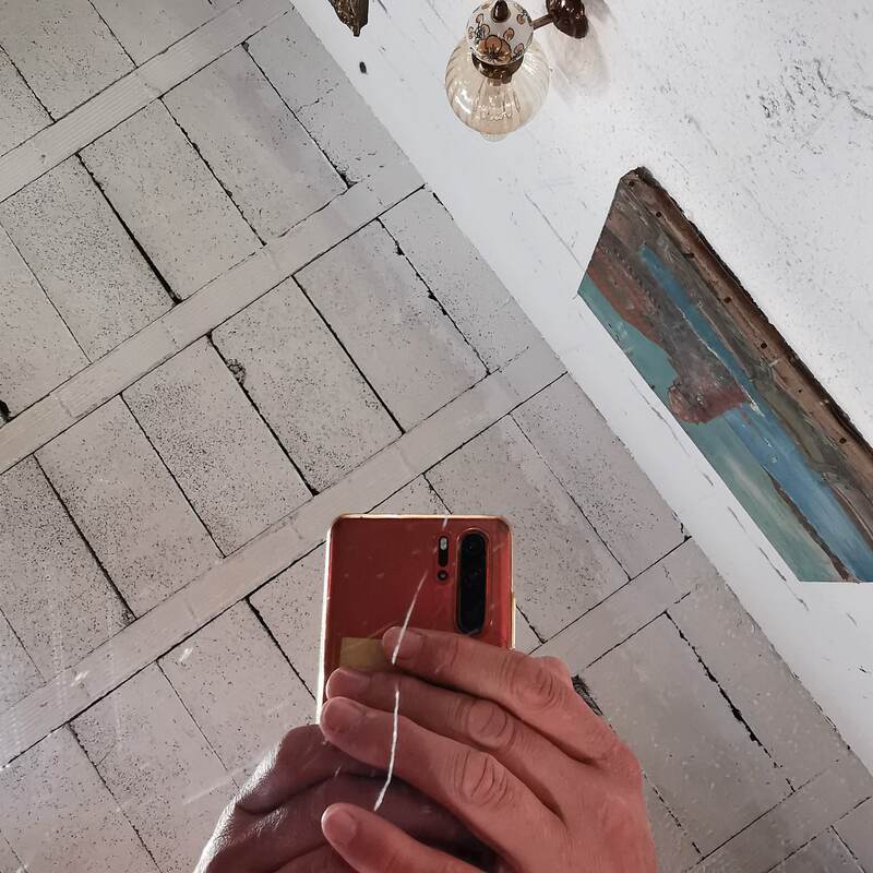 Large art deco mirror tray