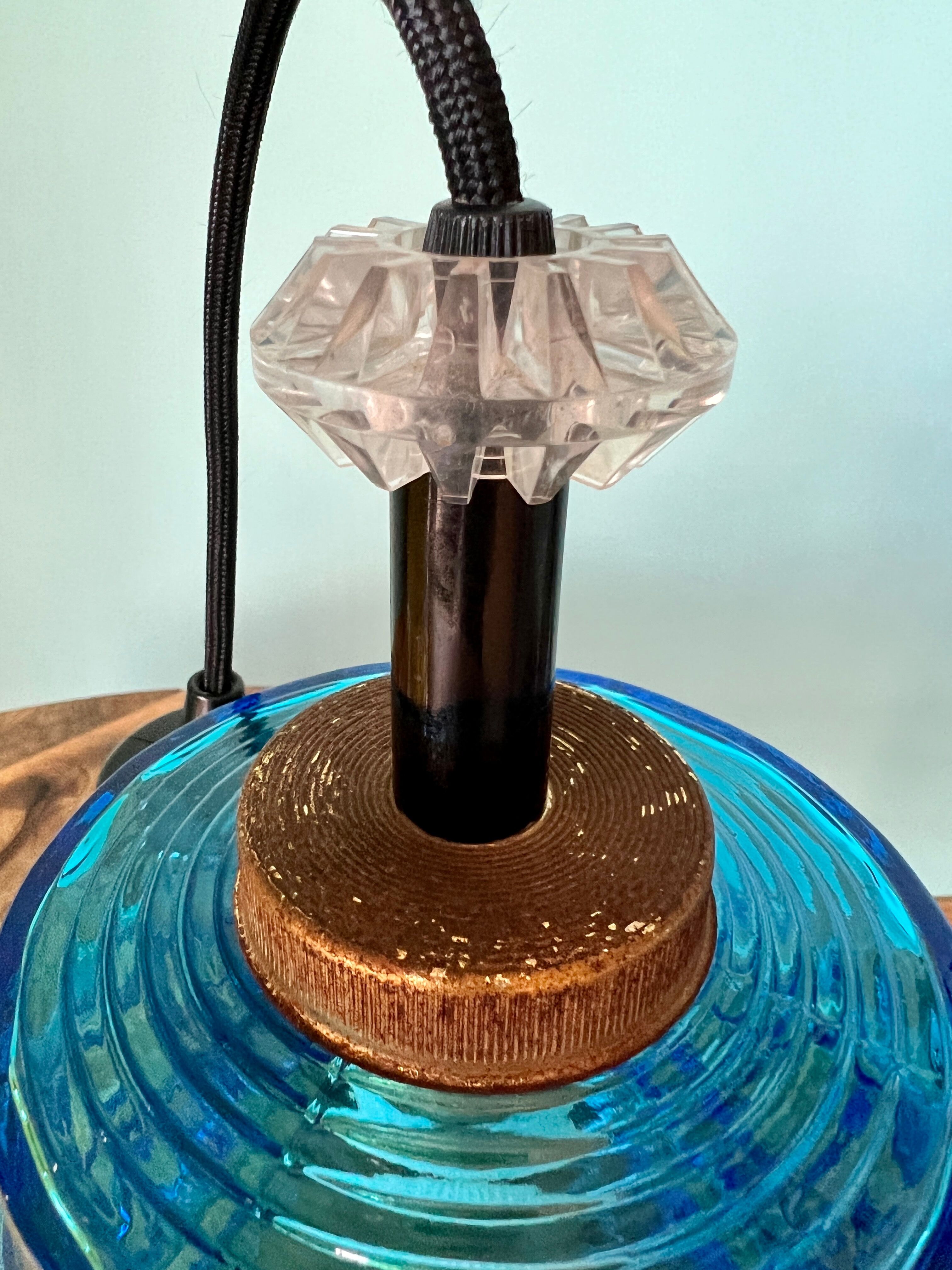 Mid century lamp / Danish lamp shade / 1960's / art deco lamp