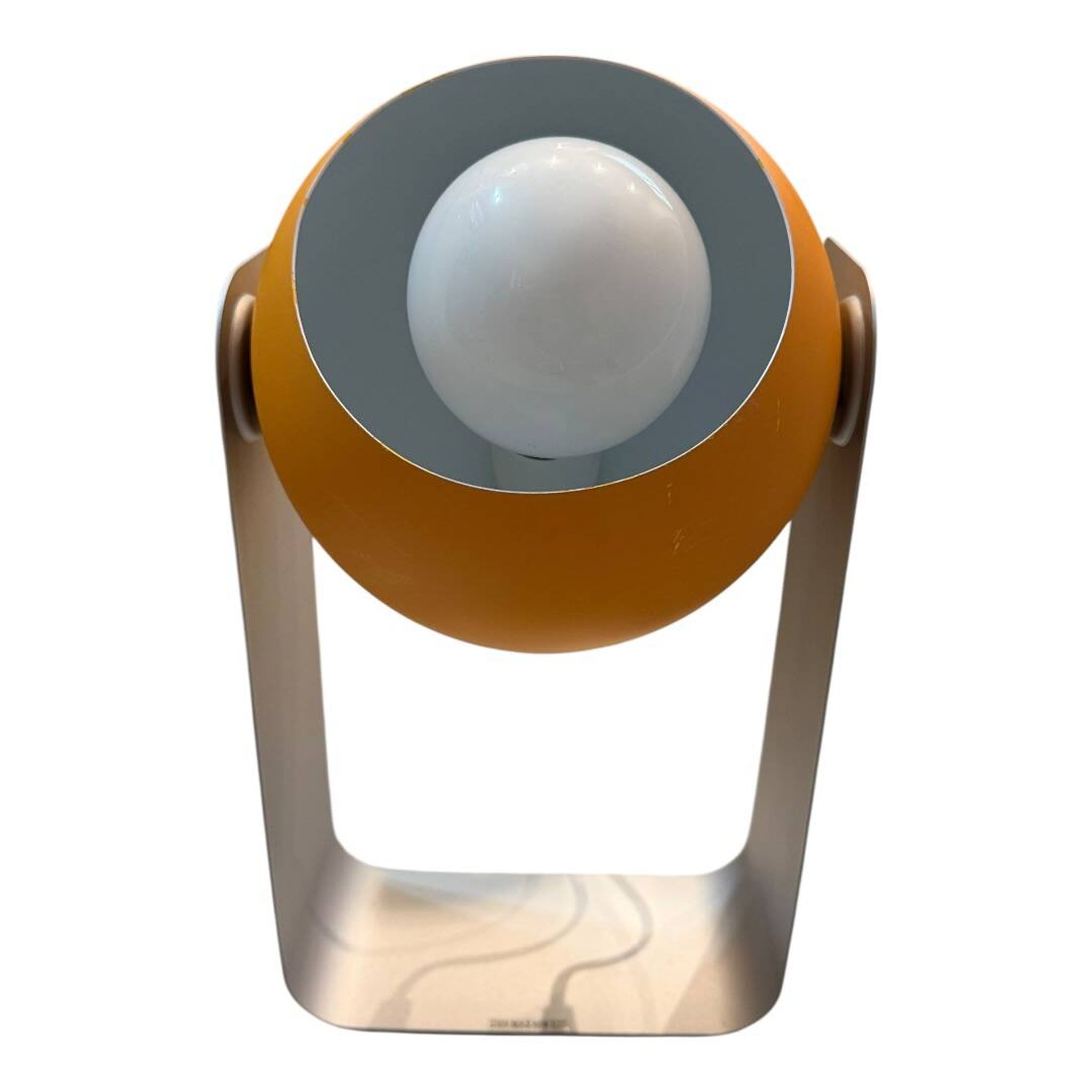 Pair of Space Age orange eyeball lamps by Massive Belgium
