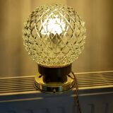 Lampe à poser globe vintage diamant