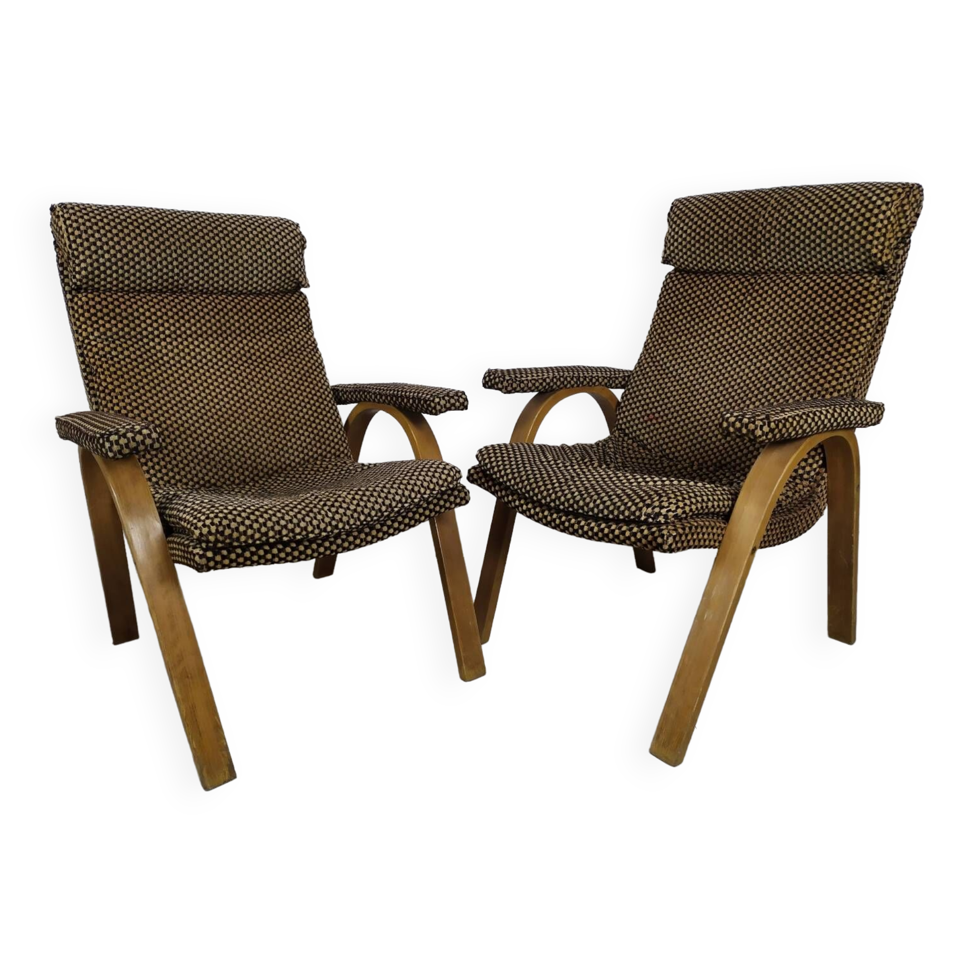 2 vintage Baumann armchairs