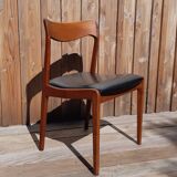 Set of 4 Scandinavian teak chairs and sky seats