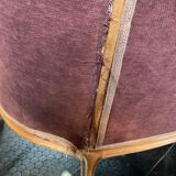 Set of 2 armchairs and 1 bench Louis XV-style