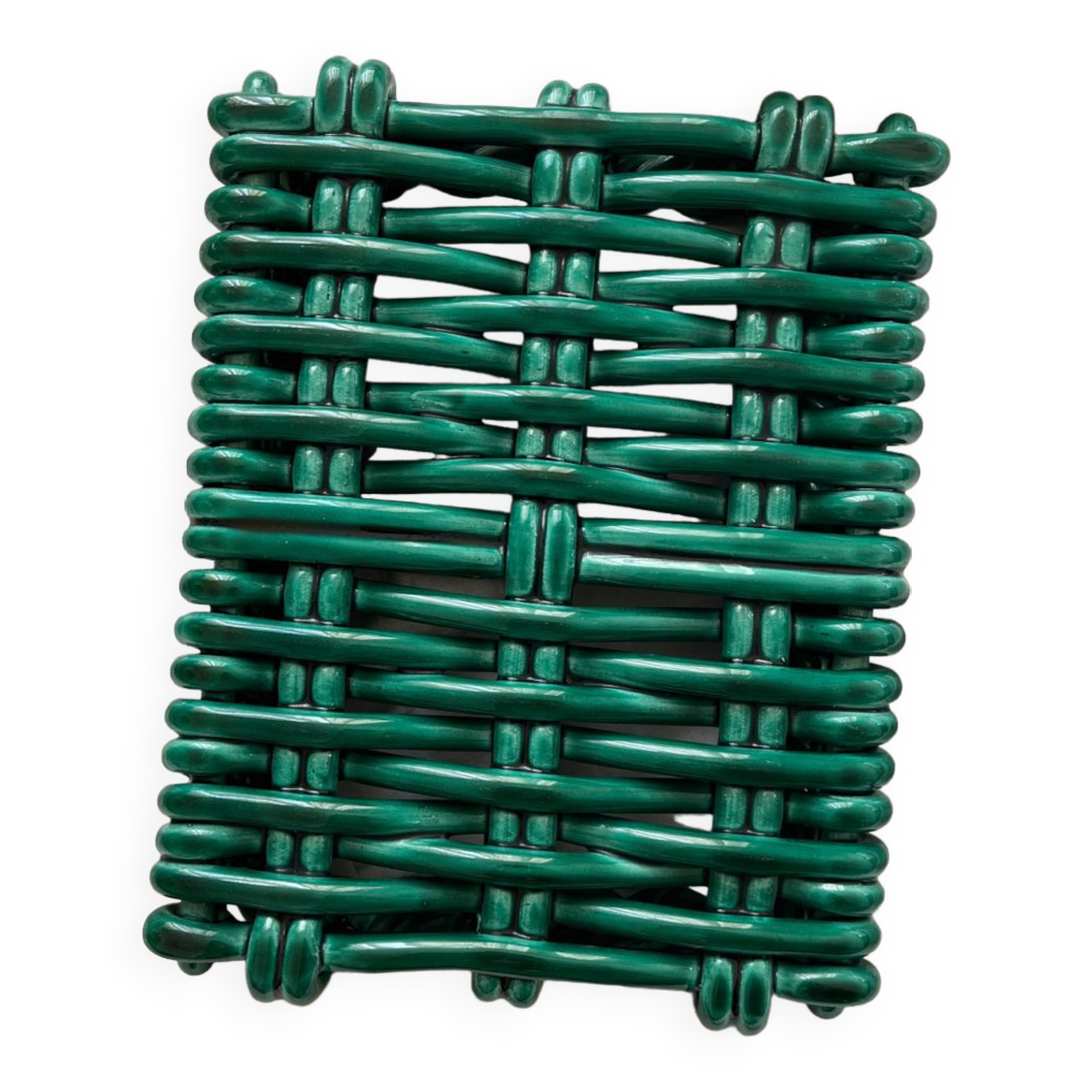 Vintage Vallauris woven ceramic trivet