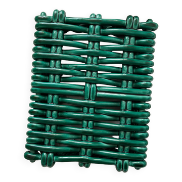 Vintage Vallauris woven ceramic trivet