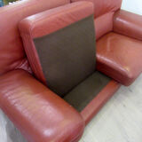 Leather sofa, 2 seats, Roche-Bobois brand