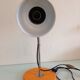 Sliding desk lamp orange vintage 70s