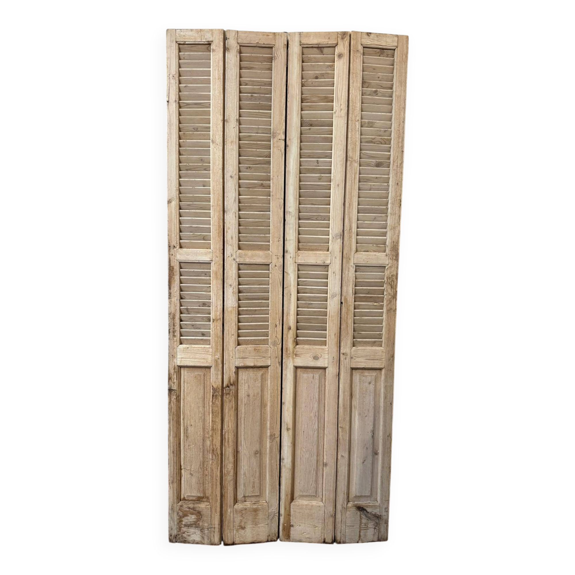 Old folding shutters with louvers