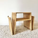 Vintage rattan side table