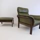 Dreipunkt International Scala leather lounge chair with ottoman