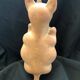 Pre-columbian style terracotta sculpture dancing fat dogs from colima mexico culture