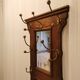Oak cloakroom/coat rack with mirror