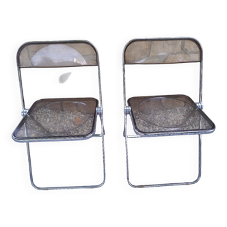 2 chaises pliantes design Giancarlo Piretti pour Castelli