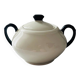 Sucrier en porcelaine bicolore 