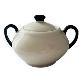 Bicolour porcelain sugar bowl