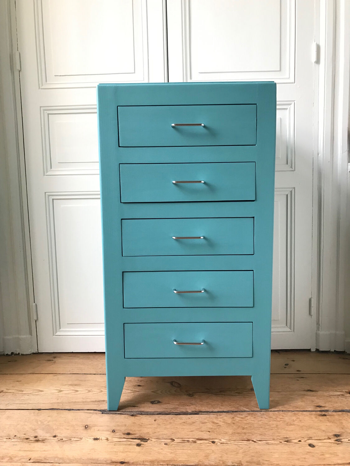 Chiffonnier commode revisité en Menthe Douce de chez Ressources