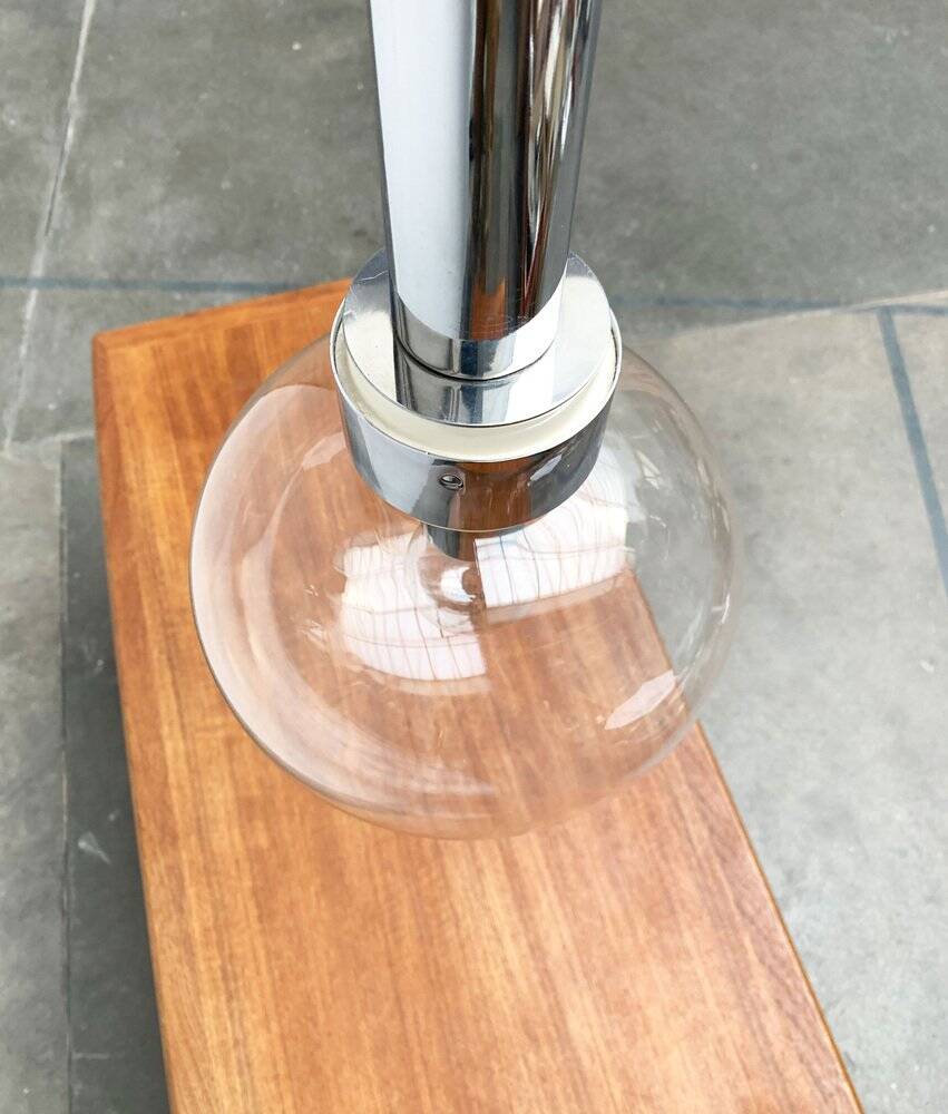 Vintage Space Age Suspension in Chrome and Glass by Motoko Ishii for Staff, 1970s